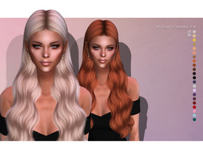 Sims 4 — Nightcrawler-Eva (HAIR) by Nightcrawler_Sims — NEW HAIR MESH T/E Smooth bone assignment All lods 22colors Works