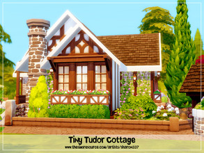 Sims 4 — Tiny Tudor Cottage - Nocc by sharon337 — Tier 3 - Small Home 20 x 20 lot. Value $63,969 1 Bedroom 1 Bathroom .