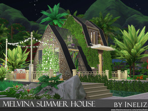 Sims 4 — Melvina Summer House by Ineliz — The Melvina Summer House is a perfect gateway place for one sim, designed as a