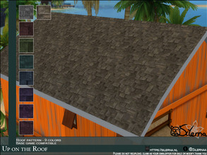 Sims 4 — Up on the Roof by Silerna — Dark but beautiful roof pattern in 9 different colors -Base game compatible. -9