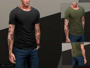 Sims 4 — T-Shirt by Darte77 — - 11 swatches - Shadow and Normal maps - Base game compatible - HQ mod compatible :)