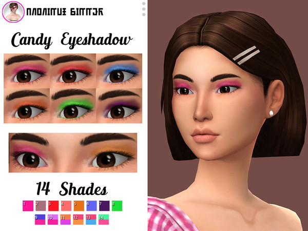 Sims 4 — Candy Eyeshadow by Anonimux_Simmer — Sul Sul! today I bring you a colorful eyeshadow to make your sims look