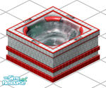 Sims 1 — Red Hottub by anannsul — Tired of your house parties being dull, boring, and out right sluggish? Company not