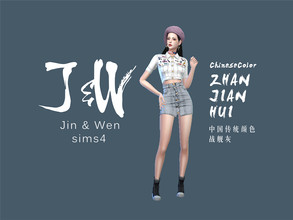 Sims 4 — JW CASbackground Warships gray by JW4 — Chinese traditional color -Warships gray