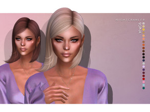 Sims 4 — Nightcrawler-Sophia (HAIR) by Nightcrawler_Sims — NEW HAIR MESH T/E Smooth bone assignment All lods 22colors