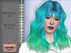Sims 4 — Mouthpreset N22 by PlayersWonderland — Custom thumbnail Non default You can find it by clicking on the mouth of