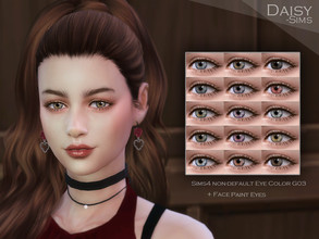 Sims 4 — Realistic Eye Color+Contact Lens G03 by Daisy-Sims — Realistic eyes 15 colors HQ compatible eye color extra