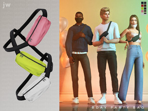 Sims 4 — 'BDAY PARTY' Bum Bag / Fanny Pack by jwofles-sims — A bum bag accessory for your sims - perfect for festivals