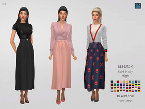 Sims 4 — Holly Skirt High by Elfdor — - 40 swatches - teen to elder - everyday, formal, party - base game compatible -