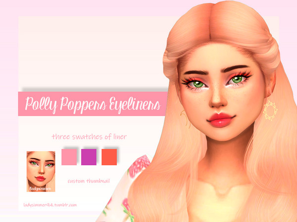 Sims 4 — Polly Poppers Eyeliners by LadySimmer94 — BGC 3 swatches Custom Thumbnail (as seen on the ad) Teen / Elder Male