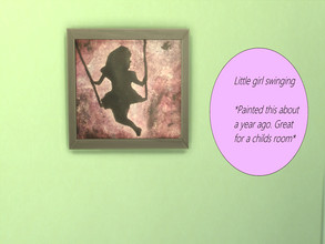 Sims 4 — Girl Swinging Painting (my painting) by momfnh48 — Great for a childs room