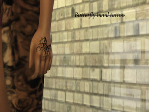 Sims 4 — Female Butterfly Tattoo (hand) by momfnh48 — Female hand tattoo more tattoos on my website (linked in bio)