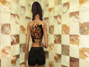 Sims 4 — Feamle Rose Tattoo (back) by momfnh48 — Female rose back tattoo More tattoos on my website (linked in my bio)