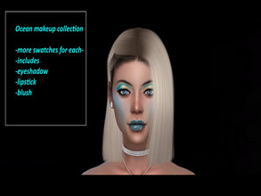 Sims 4 — Ocean makeup collection by momfnh48 — Ocean makeup collection More makeup on my website (linked in bio)