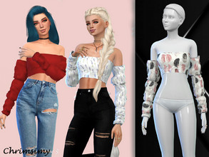 Sims 4 — Grace Top by chrimsimy — -female top -10 swatches -custom thumbnail -all LODs -hq compatible Hope you like it!