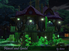 Sims 4 — Hansel and Gretel by dasie22 — This lovely and a bit spooky treehouse features two bedrooms, one bathroom, a