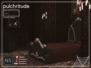 Sims 4 — Pulchritude Wallpaper - Networksims by networksims — Vintage wallpaper in 15 colour swatches.