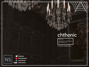 Sims 4 — Chthonic Wooden Walls - Networksims by networksims — A carved wooden panel wall in 15 colour swatches.