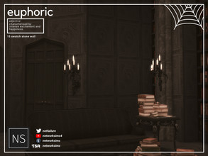 Sims 4 — Euphoric Stone Walls - Networksims by networksims — A 15-swatch ornate stone slab wall.