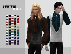 Sims 4 — QUAINT VEST by SSTS by strange_storyteller — - New mesh - Teen to Elder - Vest - Everyday, Formal, Party -