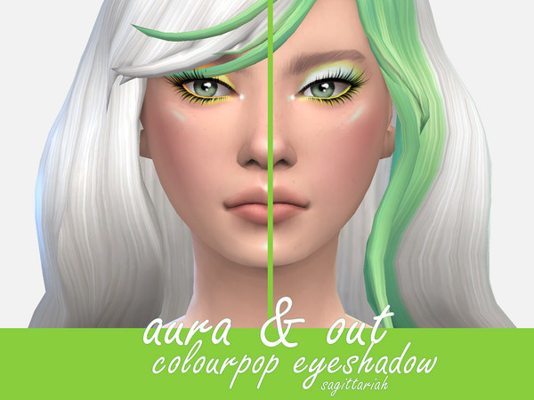 Sims 4 — Colourpop Aura And Out Eyeshadow by Sagittariah — base game compatible 5 swatches properly tagged enabled for