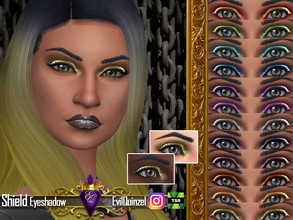 Sims 4 — Shield Eyeshadow by EvilQuinzel — - Eyeshadow category; - Female and male; - Teen + ; - All species; - 12