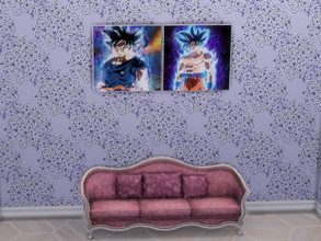 Sims 4 — Ultra Instinct Goku paintings by Emma4ang3l2 — 5 swatch paintings with Ultra Instinct Goku. A package with 5