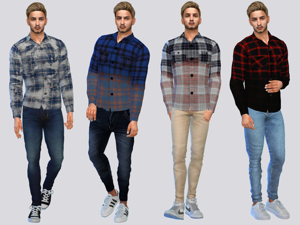 Sims 4 — ButtonUps Co. I by McLayneSims — TSR EXCLUSIVE Standalone item 15 Swatches MESH by Me NO RECOLORING Please don't