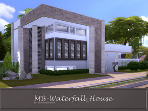 Sims 4 — MB-Waterfall_House by matomibotaki — Modern Sims family home with unique and extraordinary design. Details: