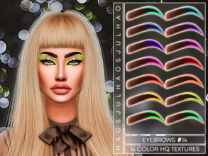 Sims 4 — EYEBROWS #14 by Jul_Haos — - CATEGORY: EYEBROWS - SAMPLE: 14 - GENDER - FEMALE - HQ Textures - Base game