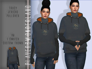 Sims 4 — Detroit Become Human : Tracy Jericho Pullover by PlayersWonderland — HQ 1 Swatch Custom thumbnail