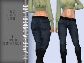 Sims 4 — Detroit Become Human : Tracy Jericho Jeans by PlayersWonderland — HQ 1 Swatch Custom thumbnail