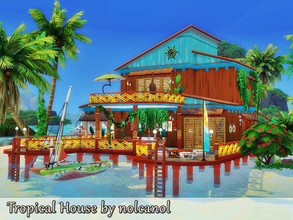 Sims 4 — Tropical House / No CC by nolcanol — Tropical House is an ideal house for lovers of oriental nature and amazing