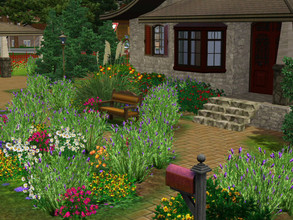 Sims 3 — Les Lavandes no cc by sgK452 — Here is a very simple little house on 30x30 land. Possibility of 2 bedrooms and 2