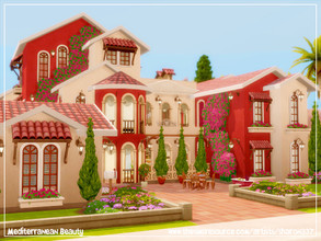 Sims 4 — Mediterranean Beauty - Nocc by sharon337 — 40 x 30 lot. Value $266,187 5 Bedrooms 7 Bathrooms Living Room Dining