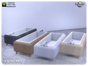 Sims 4 — Akaoma bathroom bathtub by jomsims — Akaoma bathroom bathtub