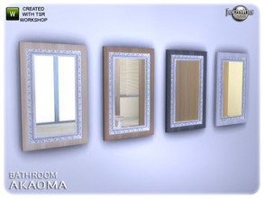 Sims 4 — Akaoma bathroom mirror big by jomsims — Akaoma bathroom mirror big version