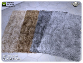 Sims 4 — Akaoma bathroom rugs by jomsims — Akaoma bathroom rugs