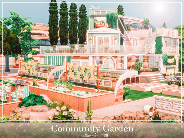 Sims 4 — Community Garden by Mini_Simmer — This is a modern styled community garden with plenty of both modern and