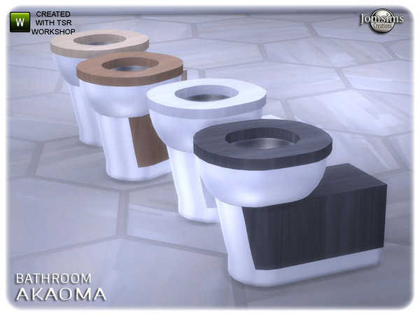 Sims 4 — Akaoma bathroom toilet by jomsims — Akaoma bathroom toilet