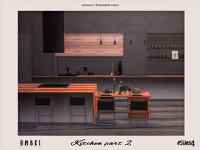 Sims 4 — Ombre Kitchen part 2 by Winner9 — Second part of modern kitchen in tender ombre colors: pastel pink and yellow,