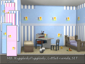 Sims 4 — MB-HiggledyPiggledy_LittleFriends_SET by matomibotaki — MB-HiggledyPiggledy_LittleFriends_SET, wallpaper set