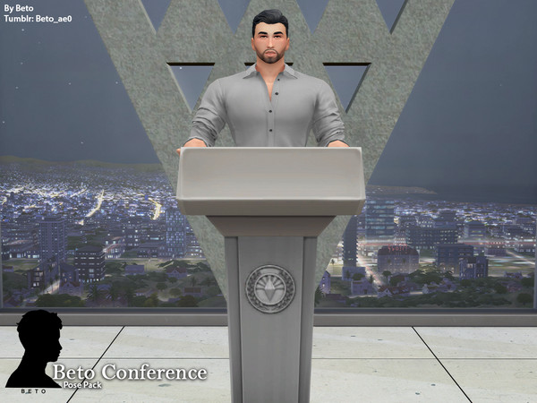 Sims 4 — Beto Conference - Pose Pack by Beto_ae0 — Male conference poses, hope you like them To use the poses you need