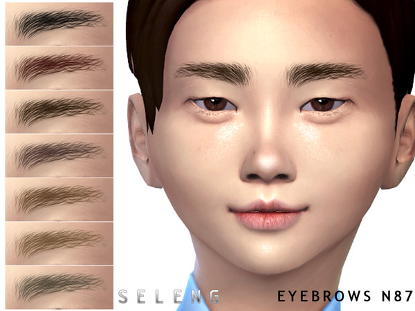Sims 4 — Eyebrows N87 by Seleng — Female and Male Toddler / Child 10 colours Custom Thumbnail The picture was taken with