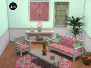 Sims 4 — Boho Living room by Lucy_Muni — A cute little set of Boho furniture, all obejcts are retextured from Sims 4