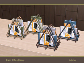 Sims 4 — Daisy Office Decor. Books Holder, v1 by soloriya — Books holder, v1. Part of Daisy Office Decor set. 4 color