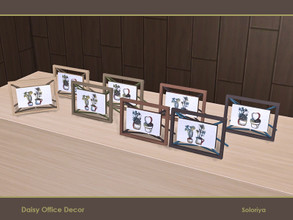Sims 4 —  Daisy Office Decor. Picture by soloriya — Picture in a wooden frame. Part of Daisy Office Decor set. 8 color