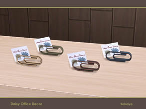 Sims 4 — Daisy Office Decor. Business Cards Holder by soloriya — Business cards holder. Part of Daisy Office Decor set. 4