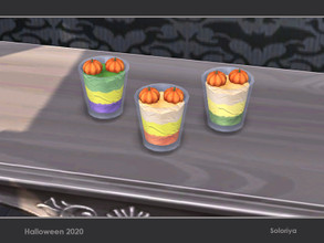 Sims 4 — Halloween 2020. Dessert by soloriya — Decorative dessert. Part of Halloween 2020 set. 3 color variations.