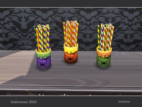 Sims 4 — Halloween 2020. Jar with Candies by soloriya — Decorative jar with candies. Part of Halloween 2020 set. 3 color